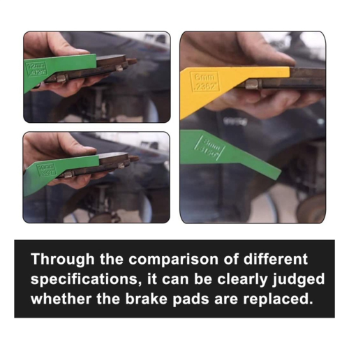 Brake Pad Measuring Tool, Disc and Drum Brake Lining Gauge Set 2