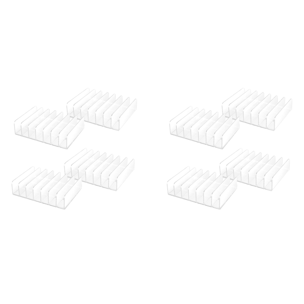 4 Pcs Clear Acrylic Cd Holder With Tackable Cd Dvd Display Rack 4712848344876