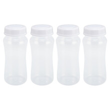 8 pièces Bouteilles de stockage du lait de 300 ml, 15,8 6,2 cm, transparent