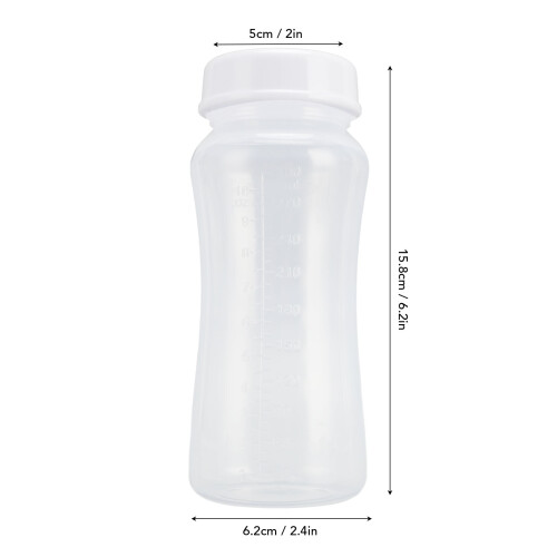 8 bottiglie per conservare il latte collo da 5 cm 300 ml trasparenti 1