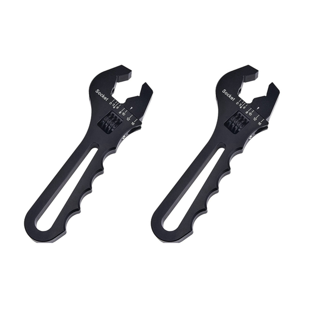 An3-An16 Tubing Wrench Hose V-Type Adjustable Fitting Wrench Black 4712848349758