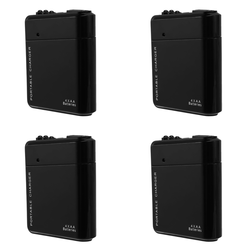4X Aa Battery Portable Emergency Power Charger Usb Black 4712848351843