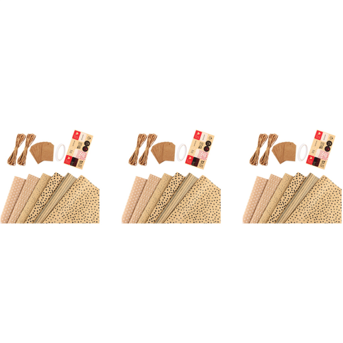 Kraft ,6 Sheets Kraft Paper with Tags and Sticker
