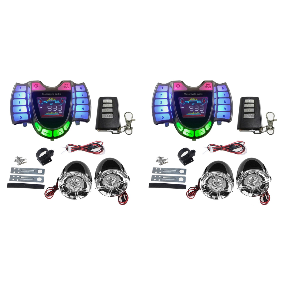 Motorcycle Stereo Speakers Wireless Bluetooth Mp3 Player Waterproof 4711942512259