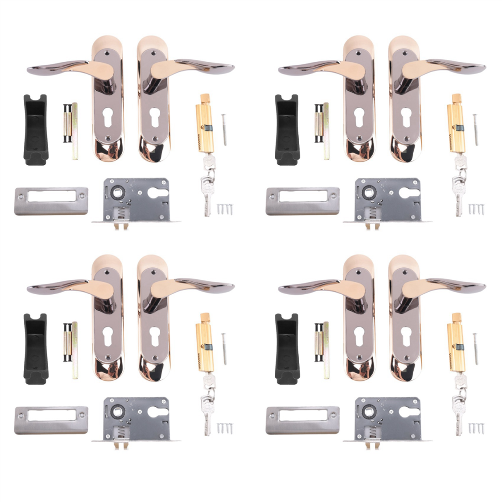 Indoor Household Door Handle For Home With Security Lock Key Set 4711942511092