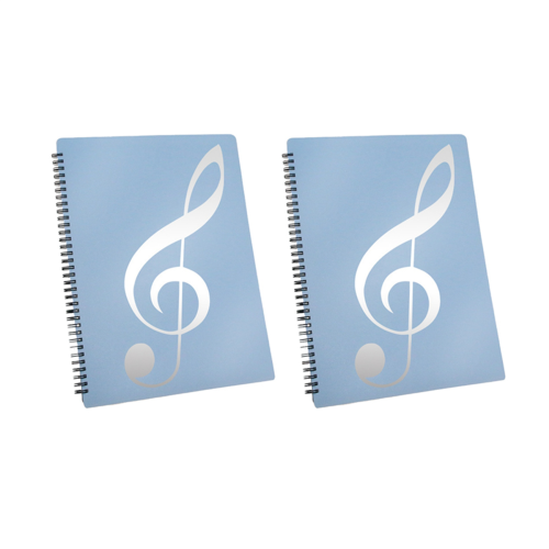 Sheet Music Folder, 60 Pages, Sheet Music/Holder,(Blue)