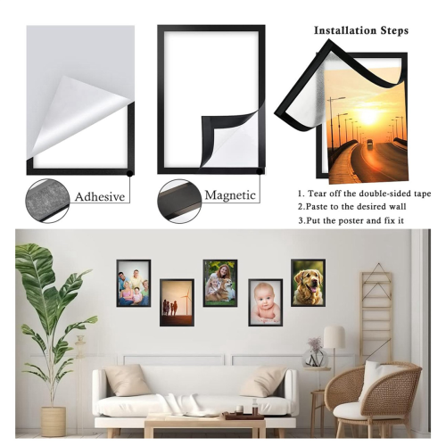 10PCS A5 Magnetic Diamond Art Frames, Frames Black 2
