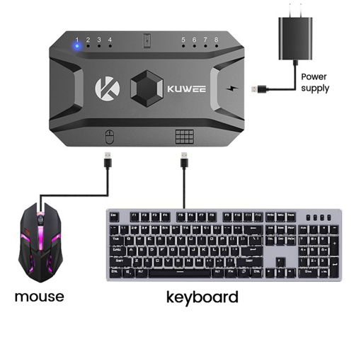 Bluetooth Hub USB 5.0 Converter Wired Keyboard&Mouse to Wireless Hub 2