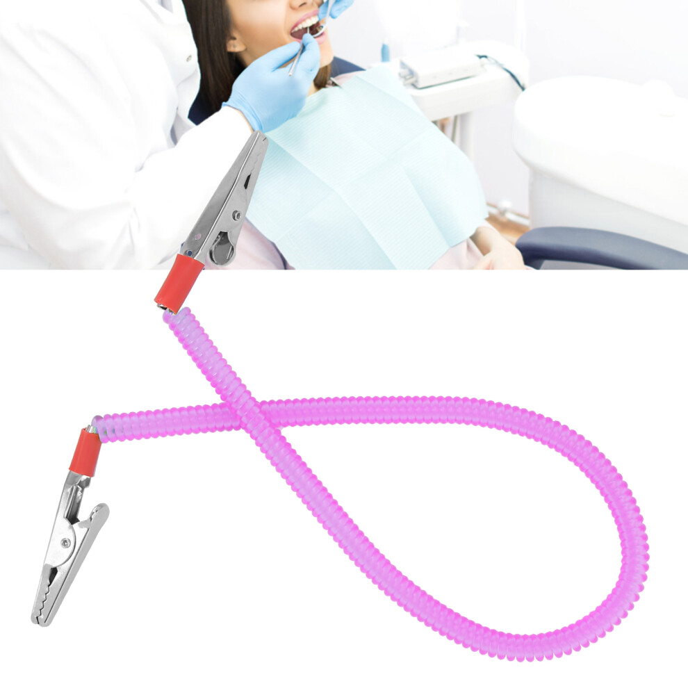 Purple Portable Dental Bib Clip - Plastic & Metal, Clamp & Fix