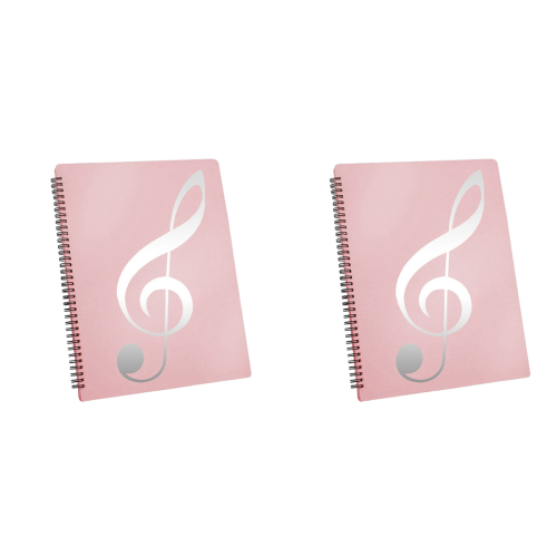 Sheet Music Folder, 60 Pages, Sheet Music/Holder, (Pink)