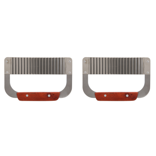 Stainless Steel Cutting Tool Potatoes Chips Cutter with Wooden Handle