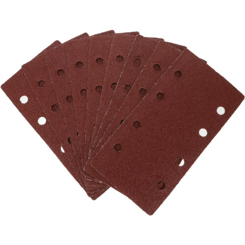 30 Pieces Sanding Pads,93 x 185 mm Square Hook and Loop Sanding Sheets Assorted 40/60/ 80/120/ 180/240