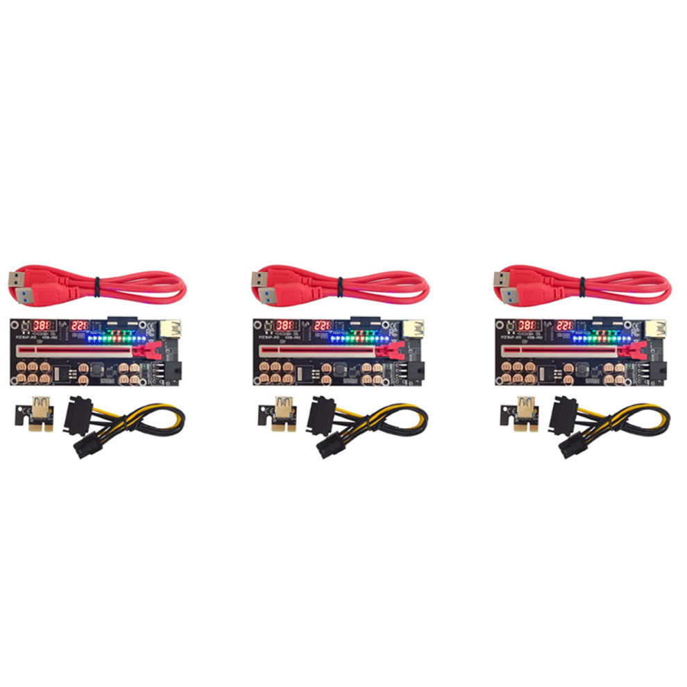 VER018 PRO PCI-E Riser Card USB 3.0 Cable 018 PLUS PCI Express(Red)-image-OPC-PJKX7BV-NEW