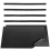 4 Pcs Black Oven Shelf Silicone Rack Guard + 2 Pcs Oven Liners Mat 2