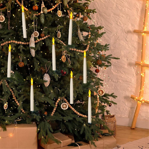 Hanging Floating Flameless Candles Christmas Candles Black B 2