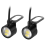 2 Pcs White LED Motorcycle Headlight Spotlight Daytime Running Light 3