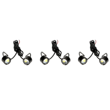 2 Pcs White LED Motorcycle Headlight Spotlight Daytime Running Light