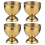Egg Cups Set Stainless Steel Soft Tray Tool Holders Kitchen, Gold 2