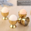 Egg Cups Set Stainless Steel Soft Tray Tool Holders Kitchen, Gold 3