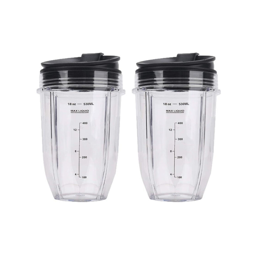 2 Pcs 18Oz Blender Cups with Lid for Auto IQ BL480 BL642 BL450-image-OPC-PJKX8J7-NEW