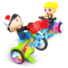 Tricycle Recycle Creative Stunt Tricycle Toy for Kids - Intelligent Design, Random Color, Durable Material