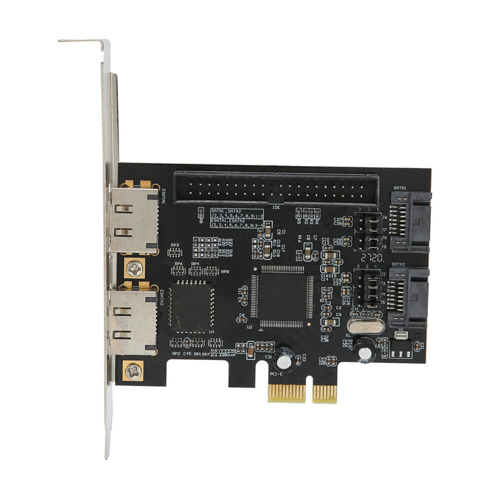 Pcie To Sata Esata Ide Adapter Card With Driver Cd For Computer Hardware Black 5051340666383