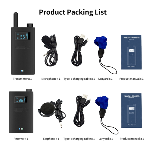 2.4G Wireless Tour Guide System Portable Audio Transmitter