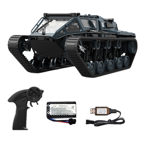 Full Scale Tracked Tank RC Car Model for Children Gift Gray