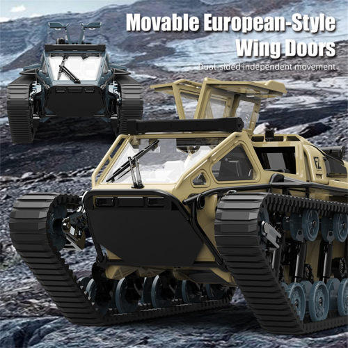Full Scale Tracked Tank RC Car Model for Children Gift Gray 2