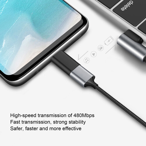 Adaptateur Type-C : femelle vers Micro-USB mâle, noir 2