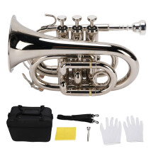 Mini Bb Trumpet Set N Plated Brass Pocket Trumpet
