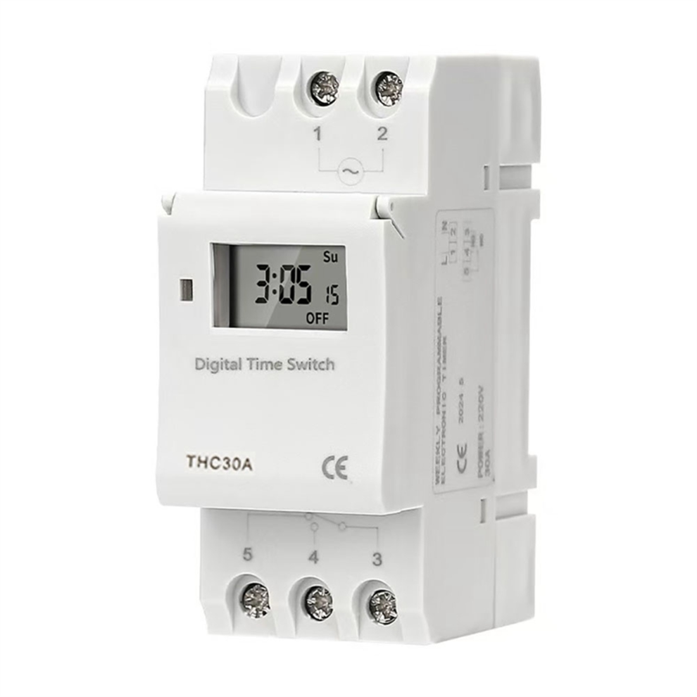 New Type Din Rail 2 Wire Weekly Seven Days Programmable Timer 4713629198312