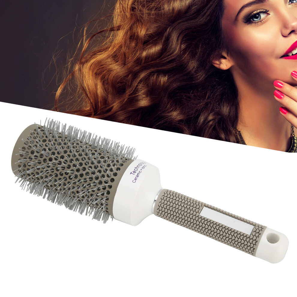 53# Hair Blow Dry Brush Ionic Round Styling Brush Nylon Bristles For Sleek Hair