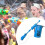 Backpack Water Soaker Toy with Adjustable Shoulder Strap for Kids, Large Capacity, Blue 4