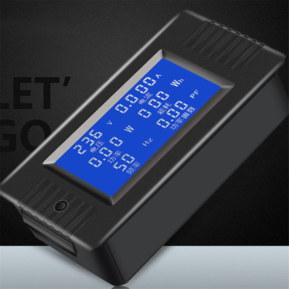 2Pcs Ac Voltage Current Power Meter Lcd Digital Ammeter Multimeter 4713629104900
