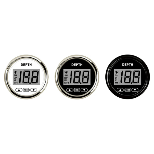 Marine 52mm Digital Depth Gauge Indicator with Transducer,12V WS 2