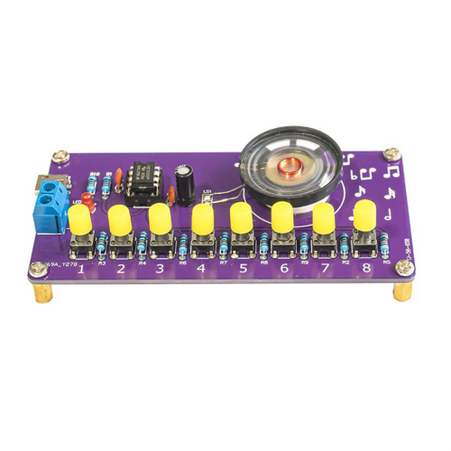 NE555 Electronic Piano Kit 8 Steps Musical Note Fun DIY Soldering 2