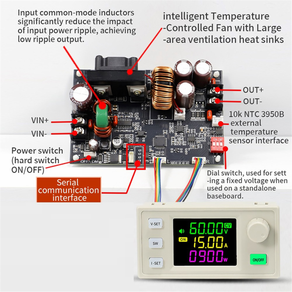 Constant Voltage Current Maintenance 15A/900W Step-Down Module 4713629119638