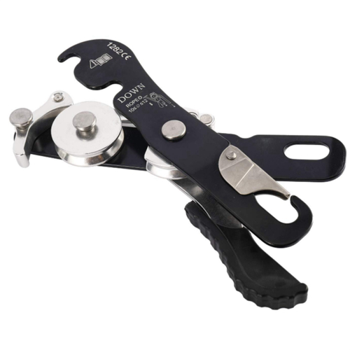 Self-Locking Manual Descender Outdoor Climbing Slow Descent Rescue 1