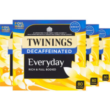 Twinings Decaffeinated Everyday Tea 320 Tea Bags,80 Count (Pack of 4)