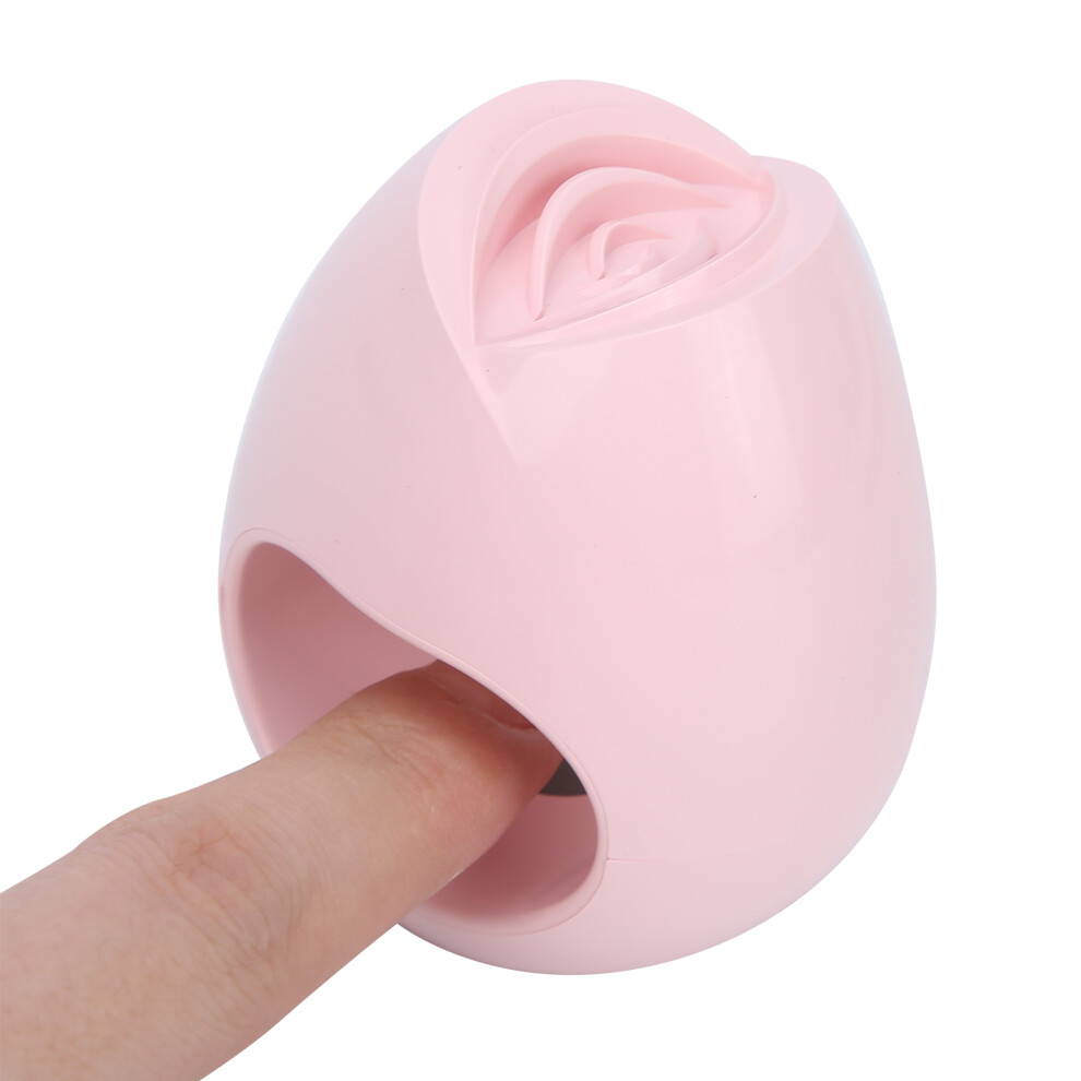 Pink Portable Nail Dryer Lamp Usb Single Finger Uv Gel Curing Manicure Tool