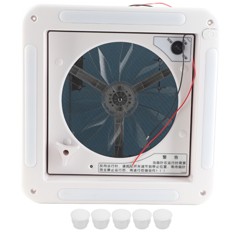 12V Manual Control Vents Fan Ceiling 2ÂWay Air Light 9121376579738