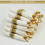 25 Pre Rolled Gold Plastic Silverware - Silverware Set 3
