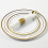 25 Pre Rolled Gold Plastic Silverware - Silverware Set 4