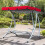 Schaukelverdeck 600D Silber 522g 164x114x15cm Rot 5
