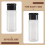 50Pcs Plastic Spice Jars with Shaker Lids Spice Containers Black 6