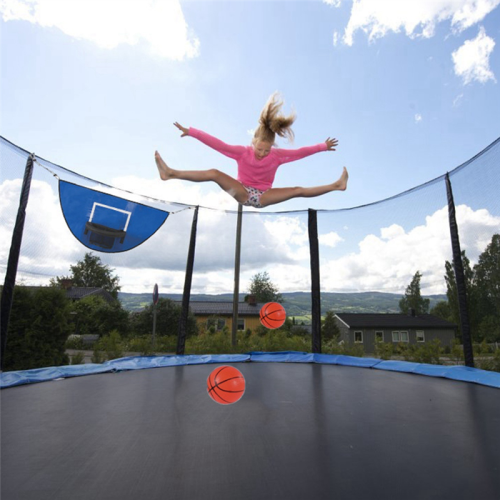 Trampoline Basketball Hoop with Mini to Install for Breakaway Dunking 1