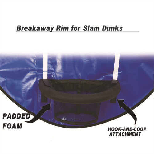 Trampoline Basketball Hoop with Mini to Install for Breakaway Dunking 2