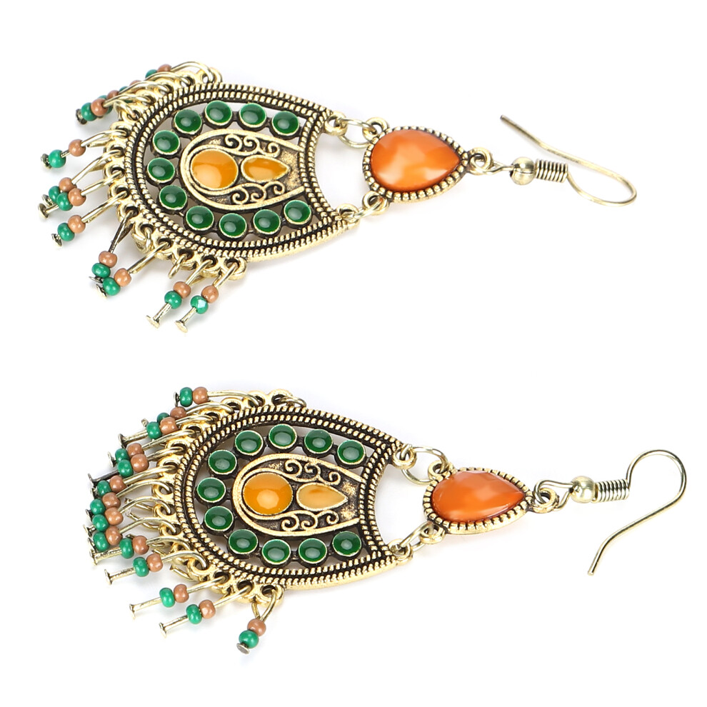 Retro Bohemian Dangle Earrings for Women - Lightweight and Colorful-image-OPC-PJKXSSF-NEW
