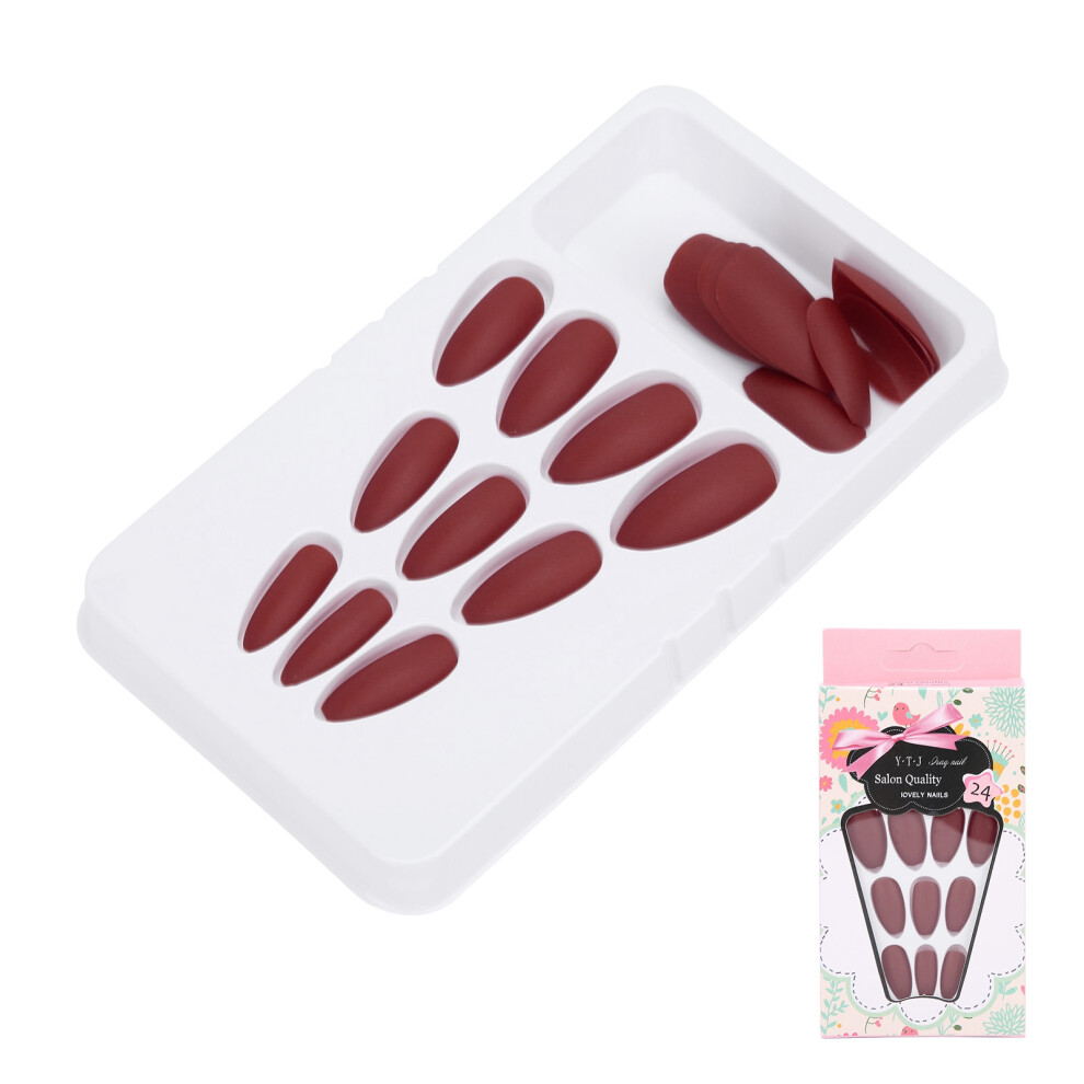 24PCS Long Press Full Cover Fake Nails - DIY Nail Art Salon F129